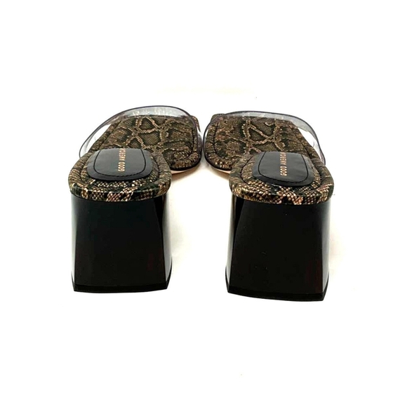 Good American Block Heel Slide Sandal Desert Snake Size 12 GA119K-X - Picture 5 of 5